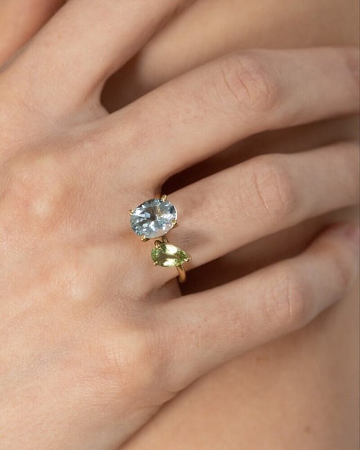 Elisa Lee Lux Oval Ring | Couples Eye Colour Ring